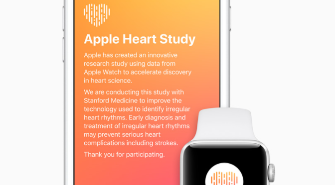 Apple Heart Study｜Apple Watchの心拍センサーを使って心房細動を通知するアプリ　スタンフォード大学と提携
