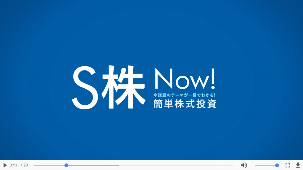 SBI証券の少額テーマ投資サービス「S株Now!」
