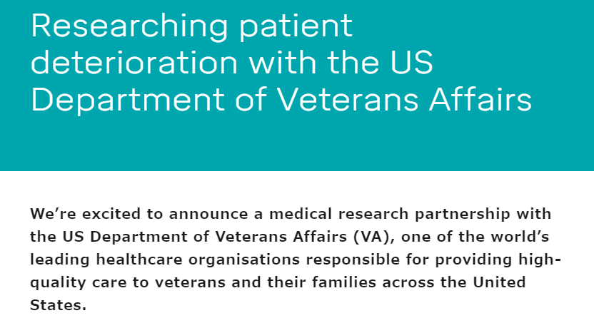 Researching patient deterioration with the US Department of Veterans Affairs