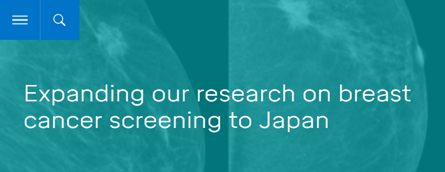 Expanding our research on breast cancer screening to Japan