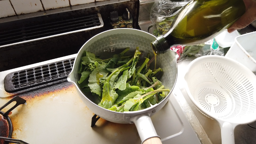 菜の花の瞬間蒸し野菜の作り方 レシピ ばあちゃんの料理教室 How To Make Instant Steamed Vegetables