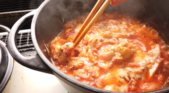 白菜と豚バラのトマトミルフィーユ鍋の作り方・レシピ／ばあちゃんの料理教室／How To Make Tomato Tomato Mille-Feuille Nabe (Hot Pot)