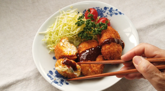 卵コロッケの作り方・レシピ／ばあちゃんの料理教室／How To Make Grandma’s Tamago Korokke (Potato & Egg Croquettes)